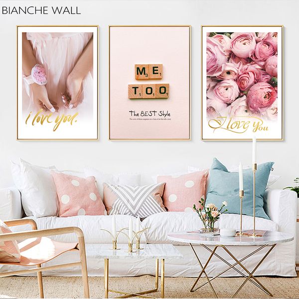 

бьянке wall romantic pink rose романтическая любовь wall art pictures полотнами nordic плакаты отпечатки спальня главная украшения