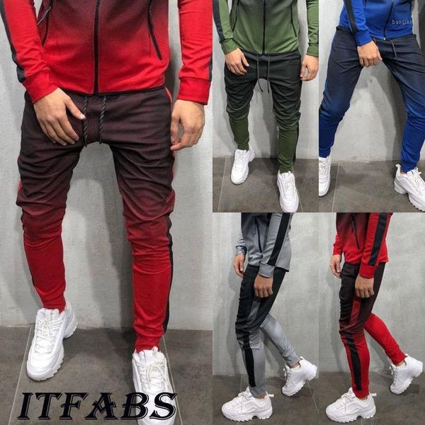 

men's boutique gradient sports pants,slim and fashionable tights,comfortabol,breathable and fashionable1, Black