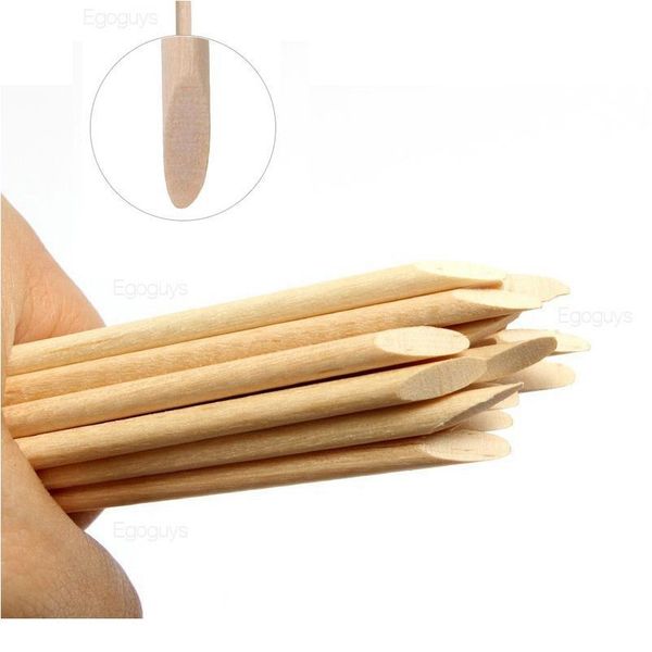 

girls dual heads nail art wood stick cuticle pusher orange wooden dead skin remover corneum remove manicure pedicure dot qyltnv