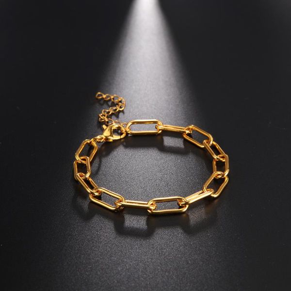 

fishhook gold color bracelet bangle roller chain big stainless steel gift for woman man pendant fashion jewelry wholesale, Black