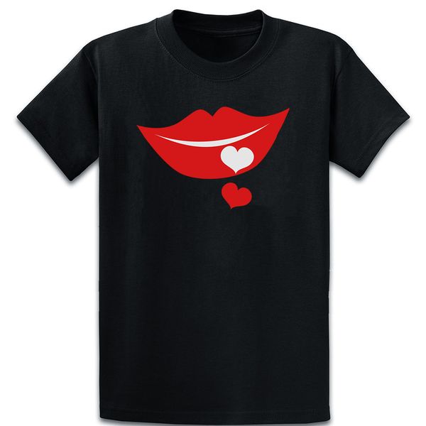 

улыбающиеся губы cute love сердечки футболка шаблон симпатичные вскользь с коротким рукавом письмо весна s-5xl печати рубашка спорта с капюш