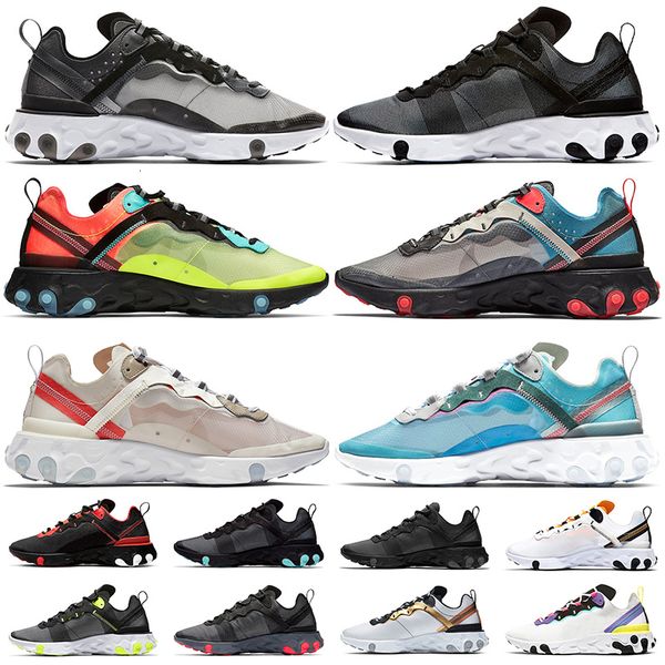 

87 react element 55 men women shoes camo jade dusty peach royal tint triple black fashion mens trainers sports sneakers size 36-45
