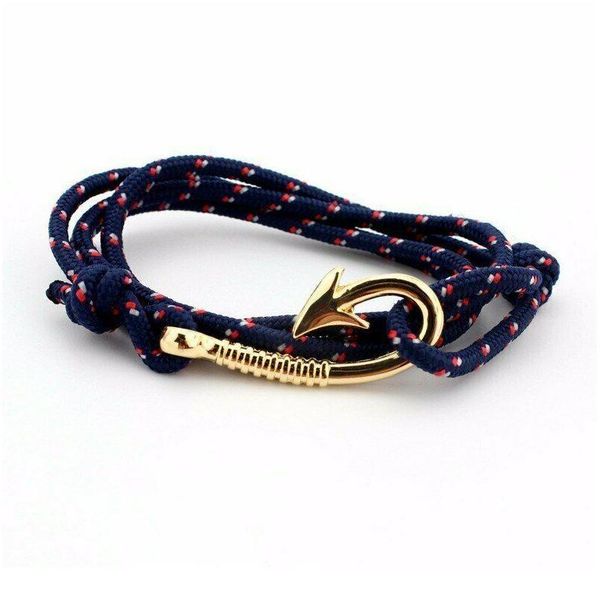 

multi layer anchor bracelet handmade sailor jewelry rope charm wristband mul qylpaq