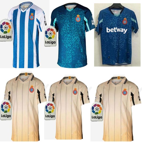 

2022 rcd espanyol soccer jerseys wu lei 2021 s. darder rosales david lopez marc roca football shirt, Black