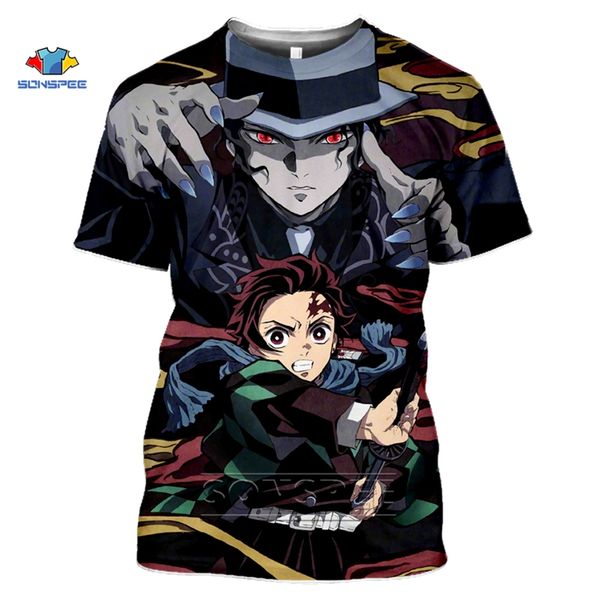 

sumer anime demon slayer: kimetsu no yaiba 3d print shirts comics kawaii harajuku men clothing