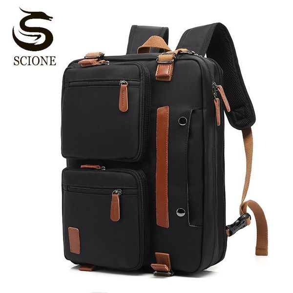 

15 17 inch briefcase business office handbags lapbags multifunctional travel bags solid color backpacks nylon oxford xa224m