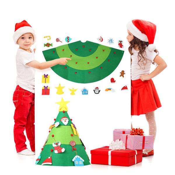 

felt toy kids diy 3d new tree year gift wall hanging ornaments christmas decoration for home