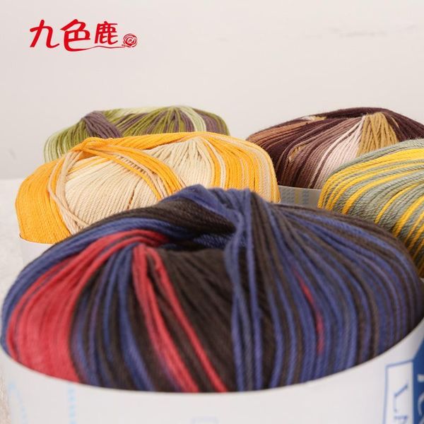 

50g/ball 100%cotton to lace crochet yarn summer wool cotton thread for hand knitting 5#1, Black;white