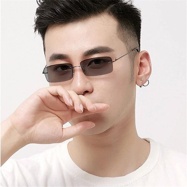 

Vazrobe Photochromic Sunglasses Men Women Myopia Glasses 1 1.5 2.0 Chameleon For Male Driving Fishing Rectangle Rimless, White;black