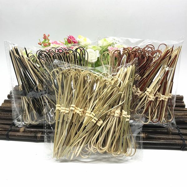 

100pcs 12cm disposable party tableware bamboo forks wedding supplies buffet fruit desserts sticks cupcake ers cocktail picks bbyqen