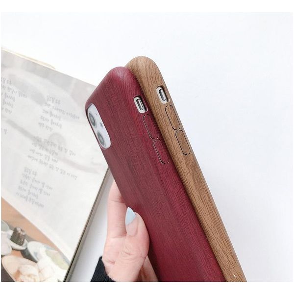 

ultra slim soft tpu wooden pattern phone case for iphone 11 pro max retro vintage back cover for iphon jllmyb xjfshop