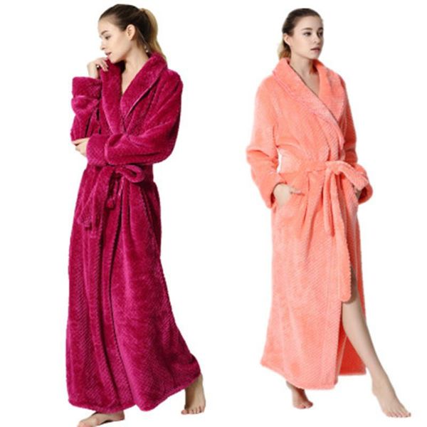

towel helloyoung men women long bath robe bathrobe coral velvet pajamas body spa super absorbent gown