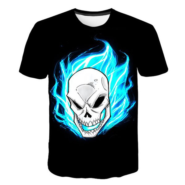 

3d horrifying skull blood print 3d print shirts kawaii graphic anime men clothing