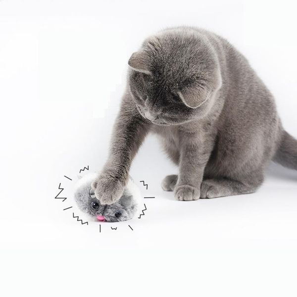 

cat toys 1pcs pulling chain shake interactive pet rat artificial fur