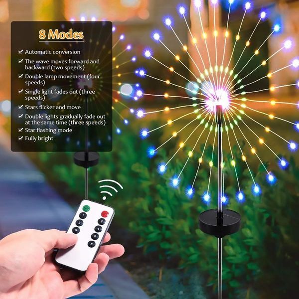 

fengreise 120 led light garden editor control солнечные фонари водонепроницаемое освещение освещение в темном садовом украшении для проходов