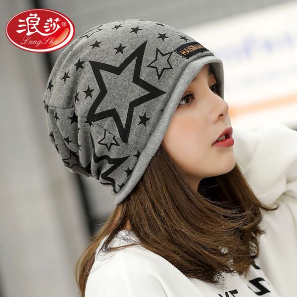 

langsha children's autumn and winter baotou dual purpose bib headband korean cover nightcap month cap fashion, Black;white