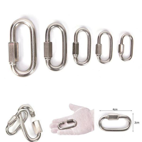 

stainless steel screw lock climbing gear carabiner quick links hook safety snap hook stainle qylktd