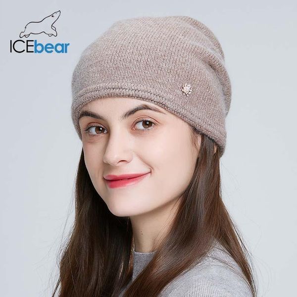 

beanie/skull caps icebear 2021 women's hat fashionable cap e-mx19104, Blue;gray