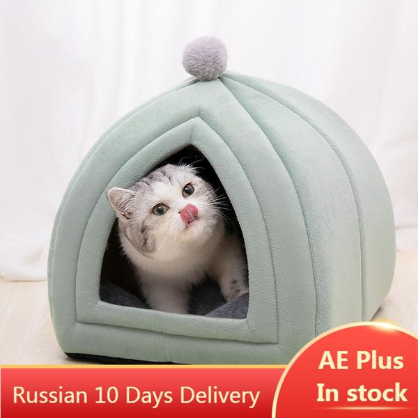

pet cat basket bed house winter warm cave kennel dog puppy home sleeping kennel removable dog sleeping mat pets product