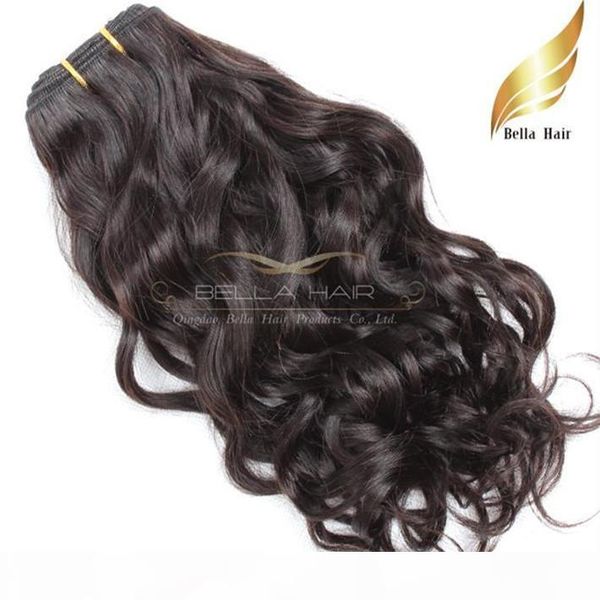 

8~30inch unprocessed malaysian human hair 2pcs lot natural color double weft natural wave wavy hair extensions ing, Black