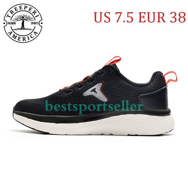 

treeperi pi platform soft sole running shoes black red us 7.5 eur 38 for women trainers