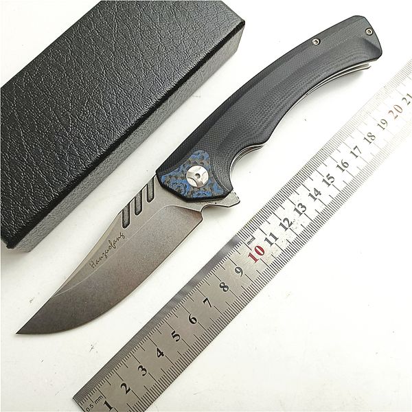 Free Wolf FW08 EDC D2 Pocket Folding Knife G10 Handle Ball Bearing Flipper Quick Open Utility Sharp Outdoor Camping Hiking Hunting Tactical Survival Knives