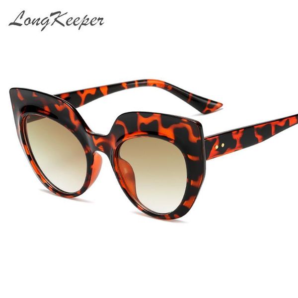 

sunglasses longkeeper ladies cat eye women vintage brand blue sun glasses for female leopard uv400 oculos feminino, White;black