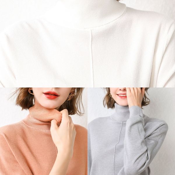 

e2ron knitted autumn pullover women's pullover knitwear knitwear 2019 long sleeve bottoming sweater sweater and thick new loose for wom, White;black