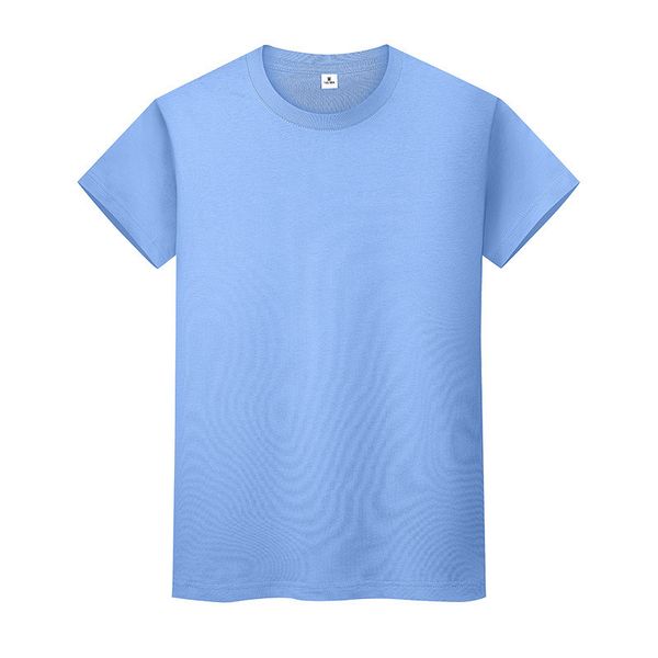 

new round neck solid color t-shirt summer cotton bottoming shirt short-sleeved mens and womens half-sleeved iqep