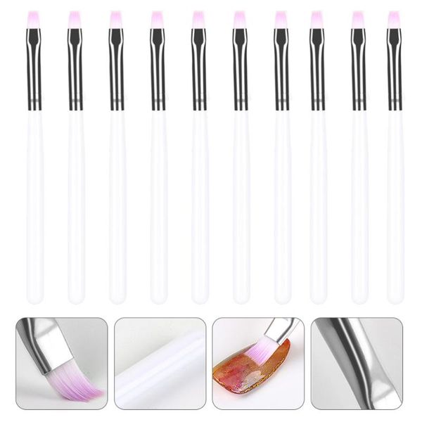 

nail brushes 10pcs accessory manicure potherapy pen art for women, Yellow