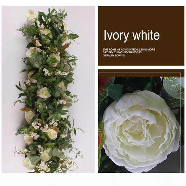 

1m custom diy wedding floral backdrop olive plant peony trailing flower row arrangement party supplies artificial flower row