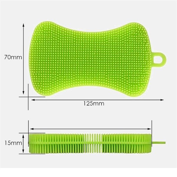 

1/3/4pcs kitchen cleaning brush sile dishwashing brush fruit vegetable dish washing cleaning brushes pot pan sponge jllyhg