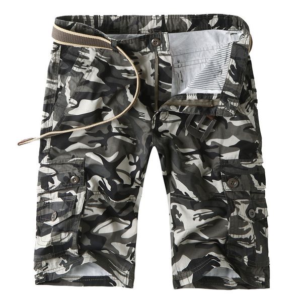 

mens models summer camouflage shorts workwear multi pocket trousers outdoor casual sports pants male casual shorts, White;black