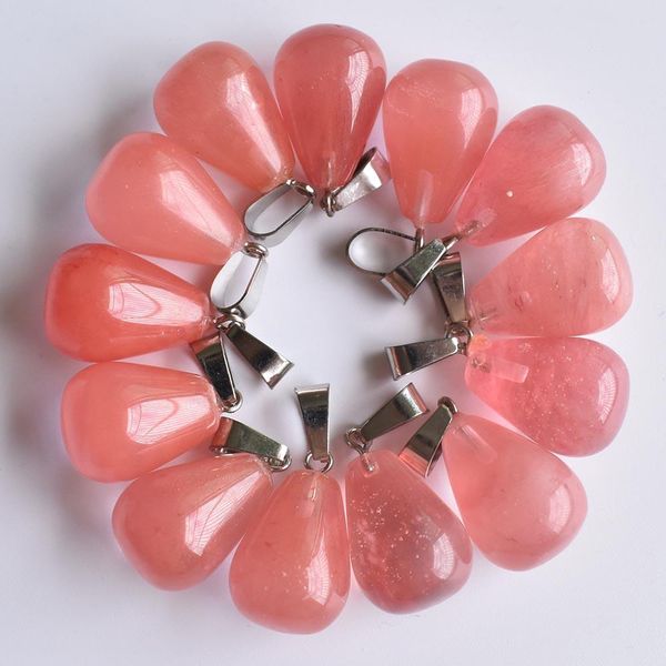 

мода горячие продажи хорошее качество арбуз красный камень подвески водопадные подвески для ювелирных изделий маркировка 24 шт. / лот оптова, Silver