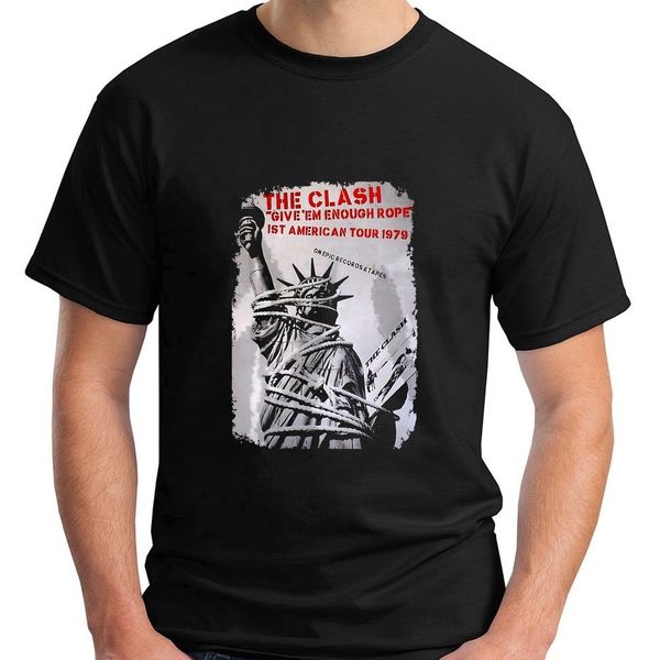 

clash американский give em enough rope tour poster punk strummer jones t shirt s 3xl футболки повседневный марка спорта толстовка с капюшоно