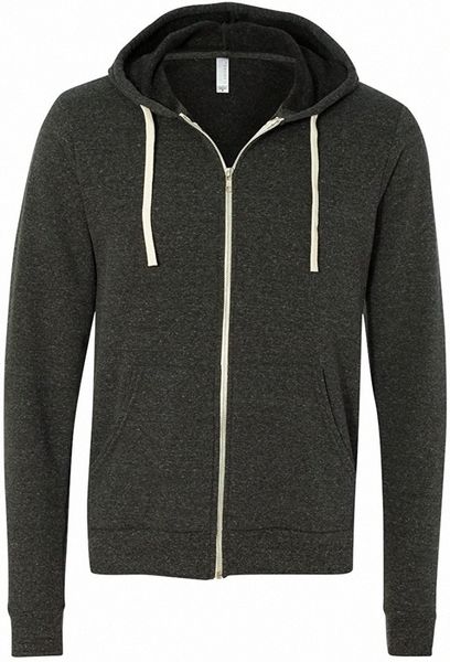 

men's hoodies bella tri-blend full-zip sweatshirts 01iv#, Black