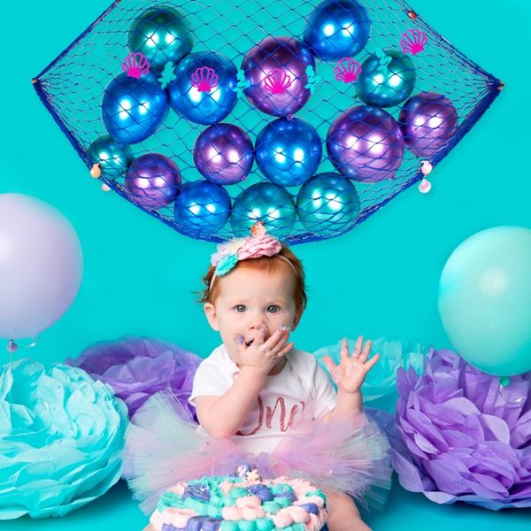 

decor background birthday decoration kids mermaid supplies baby shower party favor