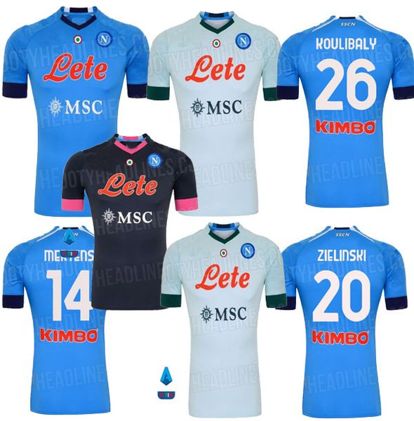 

2020 2021 napoli трикотажных изделий футбола 20 21 неаполь koulibaly insigne милик майо де футовый дом вдали третий мертенс гамшик трикотажн, Black;yellow