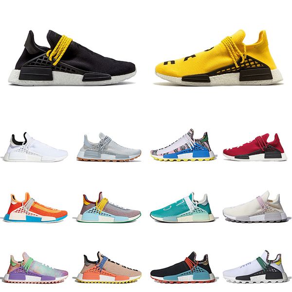 

mens womens nmd runners running shoes human race black yellow classic tennis red white dash green pale nude trainers sneakers, White;red