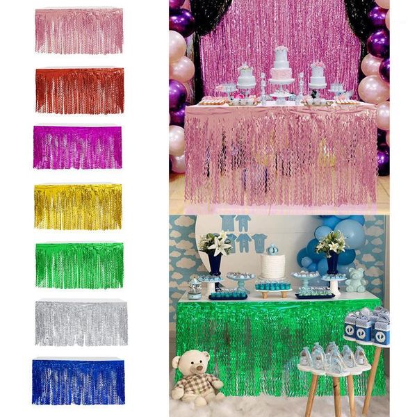 

table skirt s wave fringe shiny wrap banner for rectangle round tables1