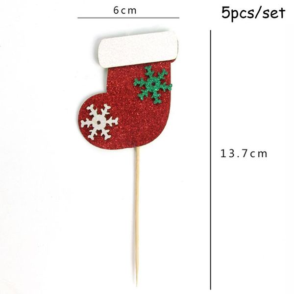 

5pcs merry christmas cake er wedding flag banner cupcake ers birthday party decorations baby shower xmas cake decorating yxlard