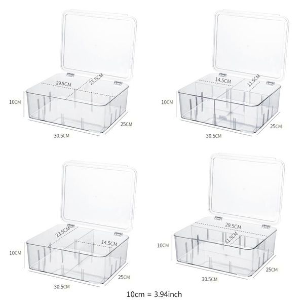 

refrigerator storage container w/ lid kitchen separate organizer fresh box 67jb