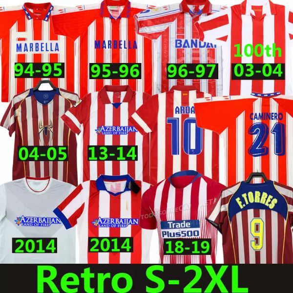 Retro Futebol Jerseys Clássico Vintage 1994 95 96 97 2003 Centenário 04 05 2013 14 15 F.Torres Simeone ARDA GRIEZMANN FALCAO Gabi COURTOIS camisas de futebol