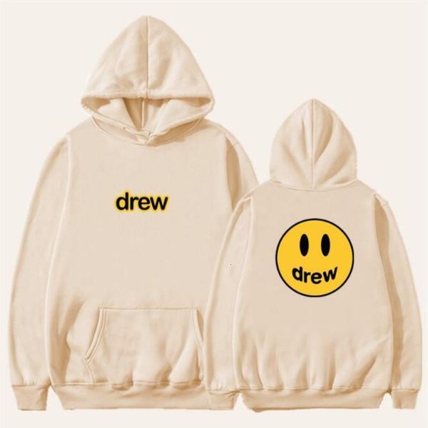 

2021 hip hop winter fleece mens hoody justin bieber drew kawaii hoodies sweatshirt men women casual sweatshirts streetwear, Black