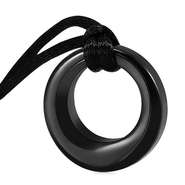 

not fade quality stainless steel cremation jewelry urn necklace for ashes, memory circle of life eternity memorial pendant, Silver