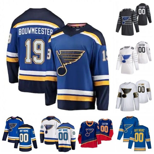 

custom st. louis blues david perron derrick pouliot ivan barbashev jacob de la rose jay bouwmeester kyrou 2020 hockey jersey stitched, Black;red