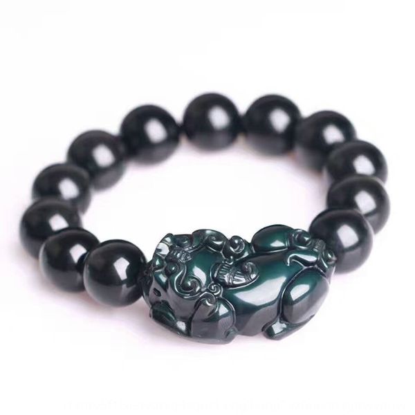 

дунхай кристалл натуральный радуги глаза обсидиан гладкое лицо обсидиан браслет одиночный круг рука струна моды для мужчин и женщин деньги п, Golden;silver