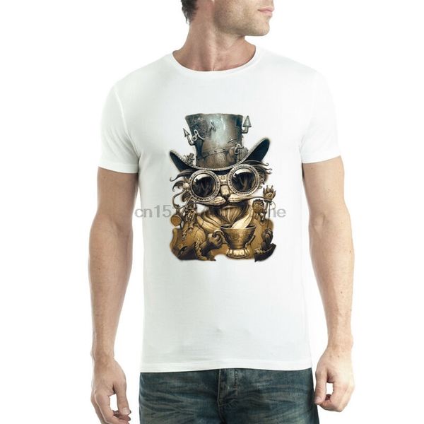 

katze steampunk hut brille t-shirt xs-5xl sport hooded sweatshirt hoodie