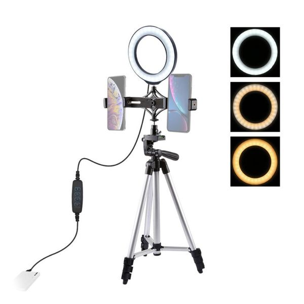 

flash heads puluz pography led selfie ring light 16cm dimmable camera phone lamp 10inch with tripods for makeup video live studio