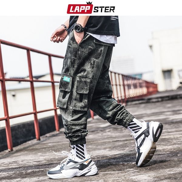 LAPPSTER Uomo Streetwear Pantaloni stile harem Tuta da uomo Pantaloni cargo bagyy Pantaloni hip-hop giapponesi Pantaloni sportivi Pantaloni sportivi kaki 201109